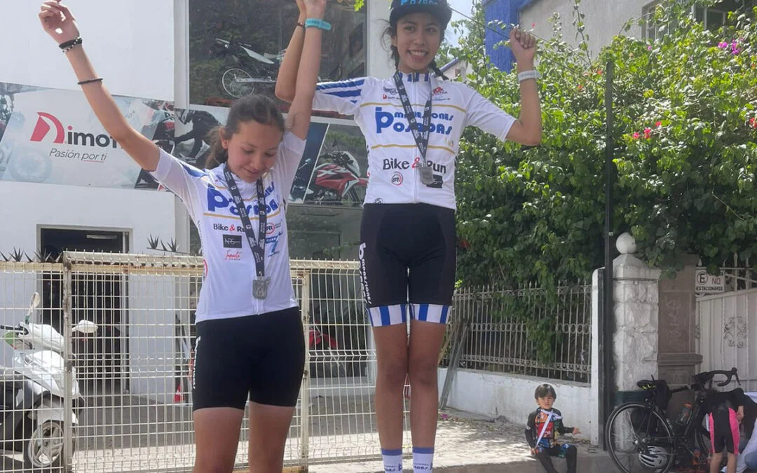 JIMENA MÉNDEZ Y GEORGINA POSADAS HACEN UNO DOS EN COMPETENCIA MUNICIPAL DE CICLISMO